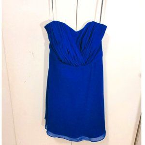 Vera Wang Strapless Blue Mini  Dress